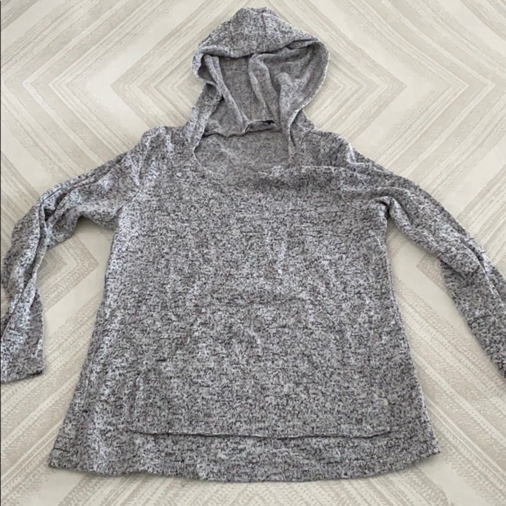 Pinc Premium Black & White Hooded Sweatshirt